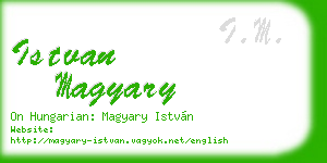 istvan magyary business card