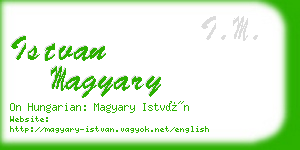 istvan magyary business card